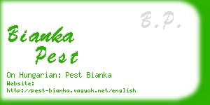 bianka pest business card
